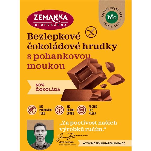 Bezlepkové Pohankové bio hrudky s čokoládou 1,5 kg