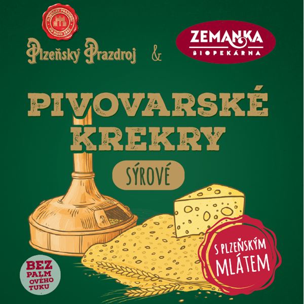 Slané krekry s mlátem z Plzeňského Prazdroje a se sýrem 1,3kg