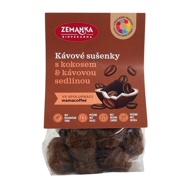 Kávové sušenky s kokosem a kávovou sedlinou 